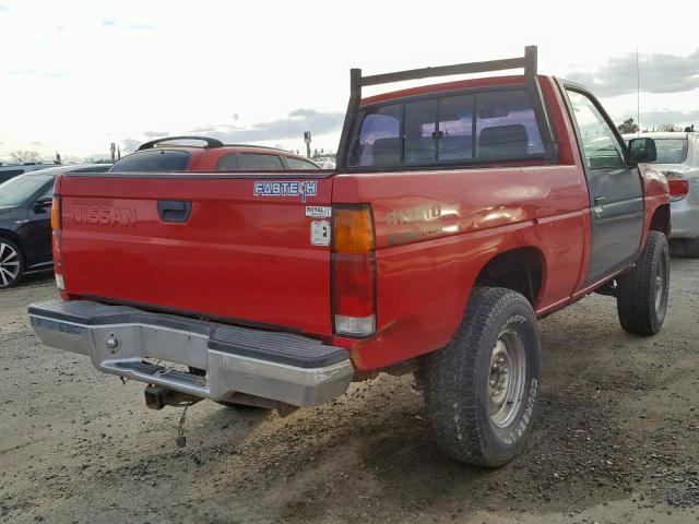 1N6ND11Y8JC340725 - 1988 NISSAN D21 SHORT RED photo 4