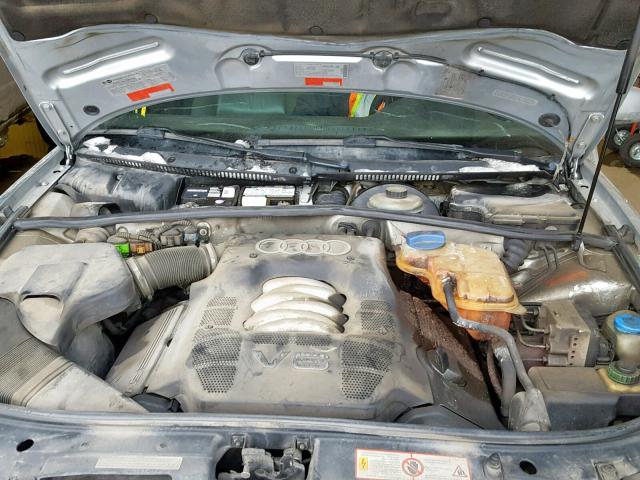 WAUED68D4WA000846 - 1998 AUDI A4 2.8 QUA SILVER photo 7