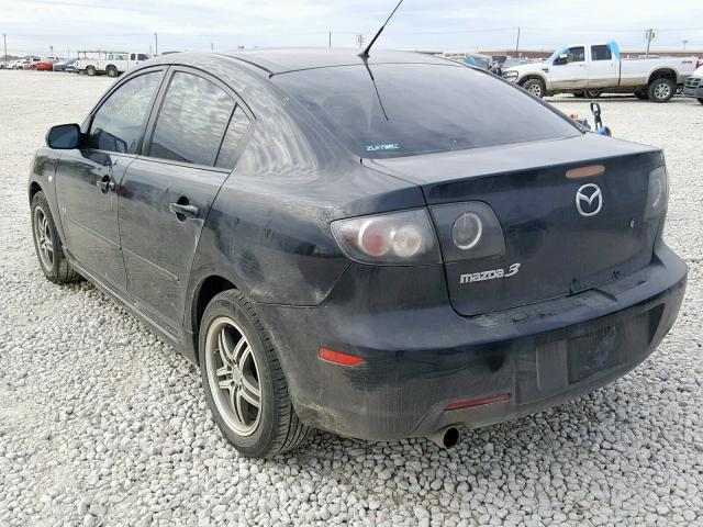 JM1BK323571604420 - 2007 MAZDA 3 S BLACK photo 3