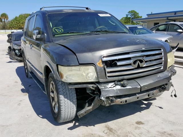 5N3AA08A44N801170 - 2004 INFINITI QX56 GRAY photo 1