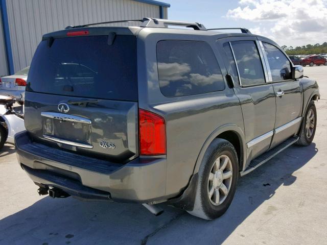 5N3AA08A44N801170 - 2004 INFINITI QX56 GRAY photo 4