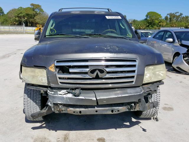 5N3AA08A44N801170 - 2004 INFINITI QX56 GRAY photo 9