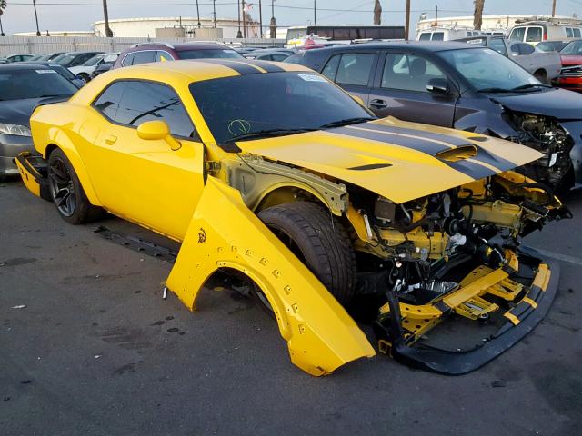 2C3CDZC93JH192595 - 2018 DODGE CHALLENGER YELLOW photo 1