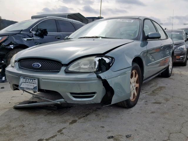 1FAFP56U77A104301 - 2007 FORD TAURUS SEL GREEN photo 2