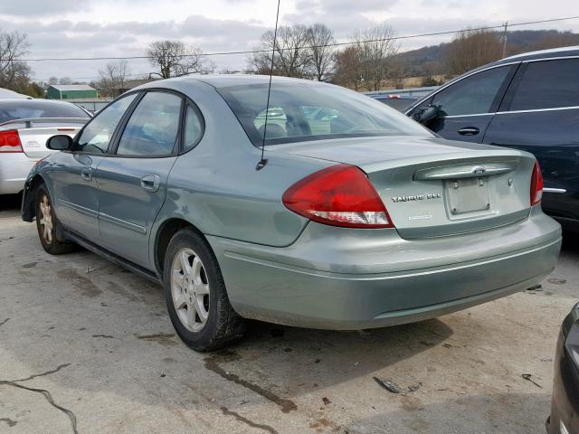 1FAFP56U77A104301 - 2007 FORD TAURUS SEL GREEN photo 3