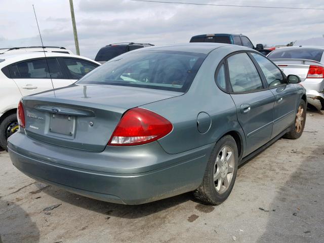 1FAFP56U77A104301 - 2007 FORD TAURUS SEL GREEN photo 4