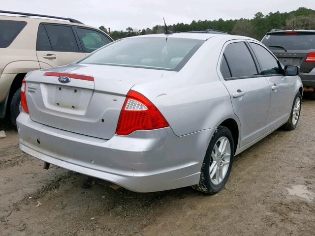 3FAHP0GA4AR278761 - 2010 FORD FUSION S SILVER photo 4