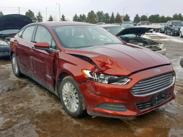 3FA6P0UUXER282454 - 2014 FORD FUSION S H RED photo 1