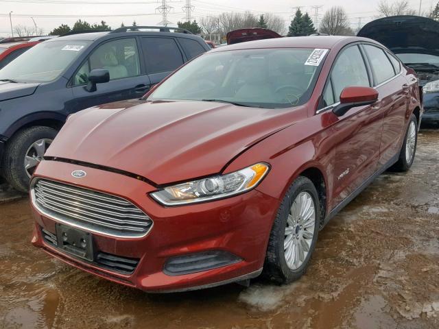 3FA6P0UUXER282454 - 2014 FORD FUSION S H RED photo 2