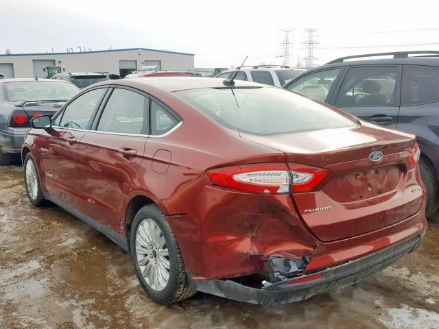 3FA6P0UUXER282454 - 2014 FORD FUSION S H RED photo 3