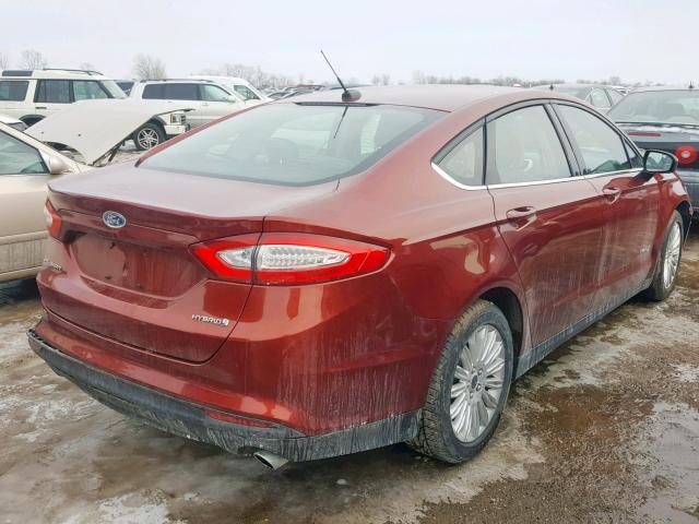 3FA6P0UUXER282454 - 2014 FORD FUSION S H RED photo 4