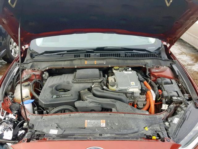 3FA6P0UUXER282454 - 2014 FORD FUSION S H RED photo 7