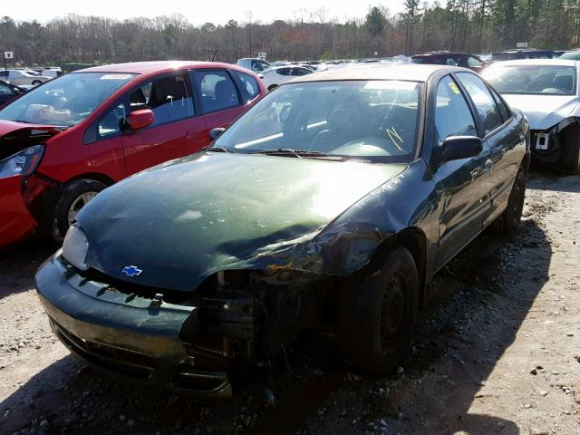 1G1JC524317234904 - 2001 CHEVROLET CAVALIER B GREEN photo 2