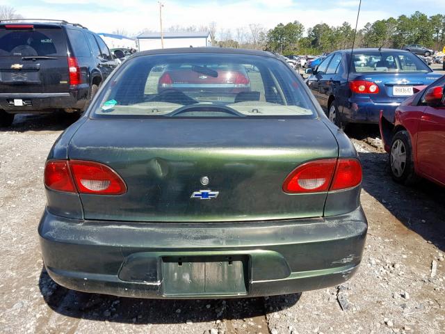 1G1JC524317234904 - 2001 CHEVROLET CAVALIER B GREEN photo 9