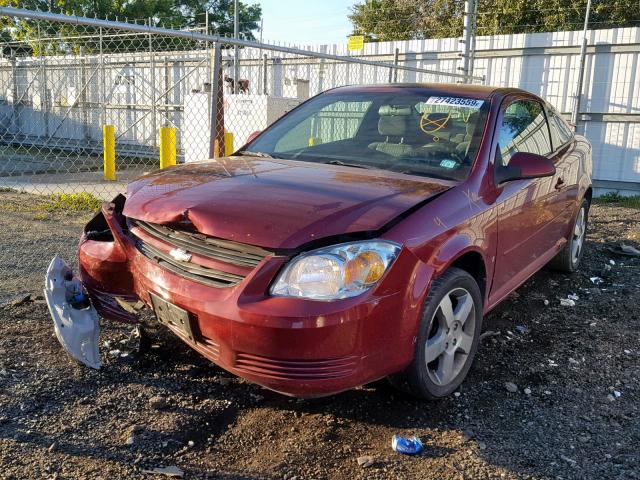 1G1AL18F487350401 - 2008 CHEVROLET COBALT LT RED photo 2