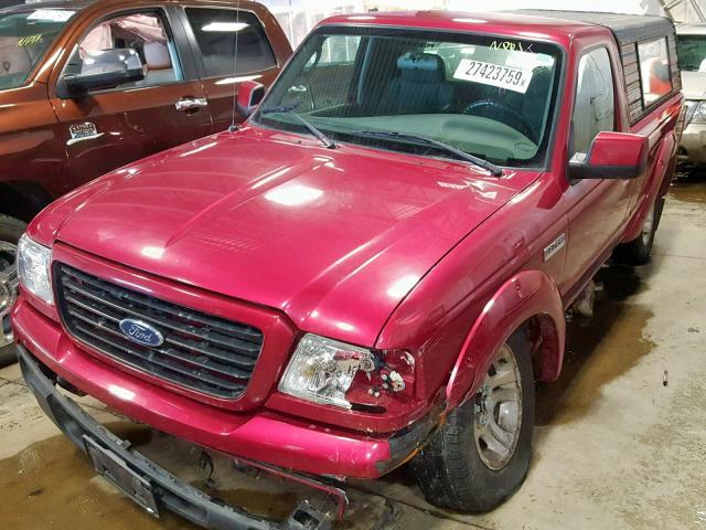 1FTYR10D59PA04373 - 2009 FORD RANGER RED photo 2