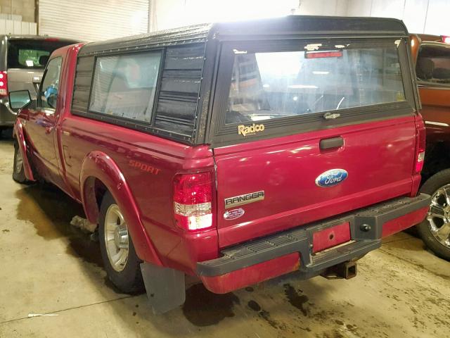 1FTYR10D59PA04373 - 2009 FORD RANGER RED photo 3