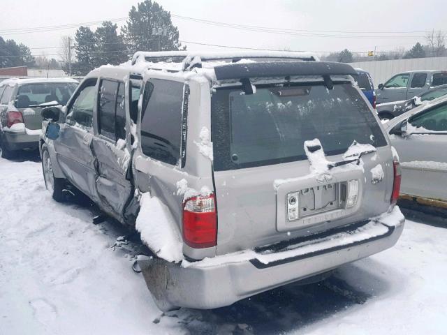 JNRDR09Y93W302999 - 2003 INFINITI QX4 SILVER photo 3