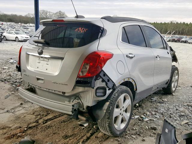 KL4CJASB1GB682426 - 2016 BUICK ENCORE SILVER photo 4