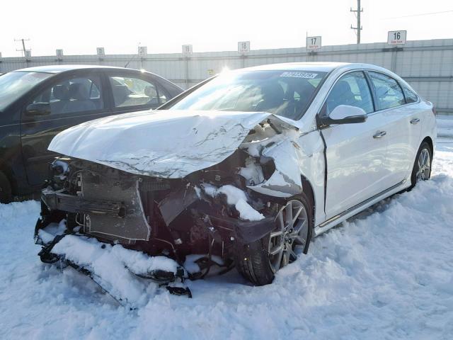 5NPE34AB5JH639838 - 2018 HYUNDAI SONATA SPO WHITE photo 2