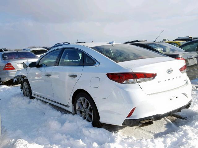 5NPE34AB5JH639838 - 2018 HYUNDAI SONATA SPO WHITE photo 3