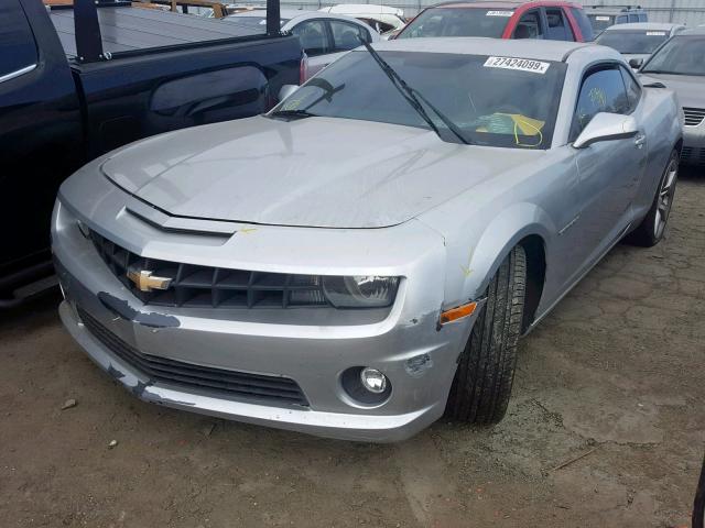 2G1FA1E33C9129353 - 2012 CHEVROLET CAMARO LS SILVER photo 2