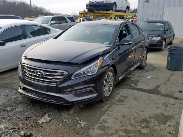 5NPE34AF5HH574020 - 2017 HYUNDAI SONATA SPO BLACK photo 2