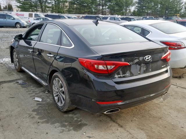 5NPE34AF5HH574020 - 2017 HYUNDAI SONATA SPO BLACK photo 3