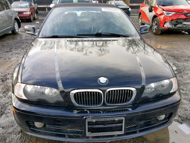 WBABS33481JY55637 - 2001 BMW 325 CI BLACK photo 9