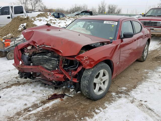 2B3KA33V69H585546 - 2009 DODGE CHARGER SX RED photo 2