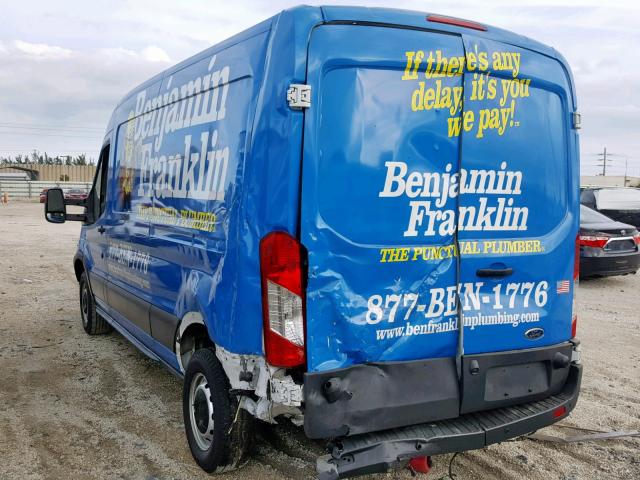 1FTBW2CM5GKB14933 - 2016 FORD TRANSIT T- BLUE photo 3