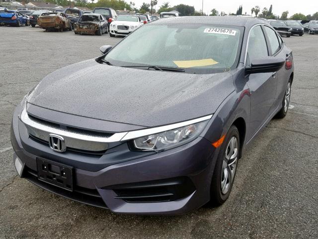 2HGFC2F55JH588153 - 2018 HONDA CIVIC LX SILVER photo 2