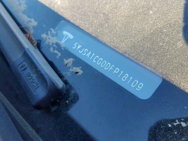 5YJSA1CG0DFP18109 - 2013 TESLA MODEL S SILVER photo 10