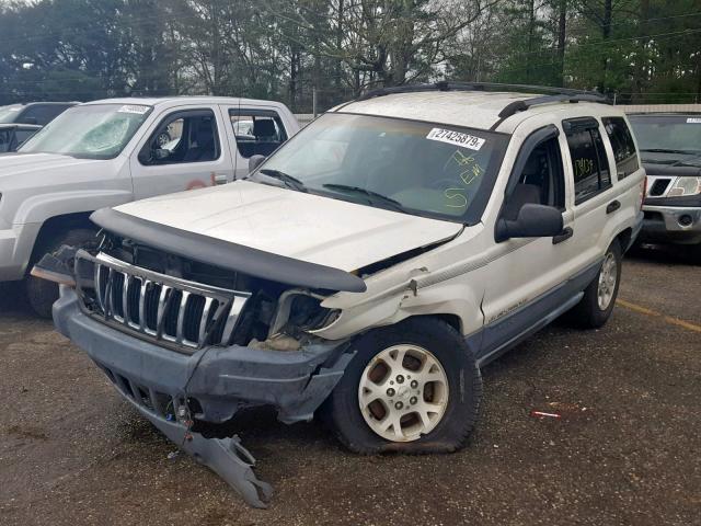 1J4GX48S91C544675 - 2001 JEEP GRAND CHER WHITE photo 2