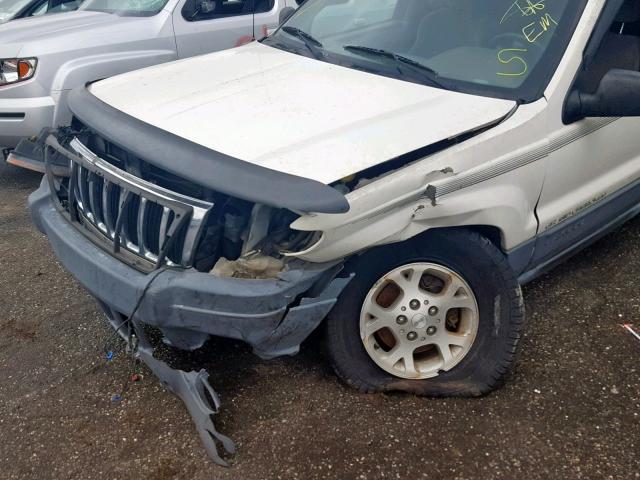 1J4GX48S91C544675 - 2001 JEEP GRAND CHER WHITE photo 9