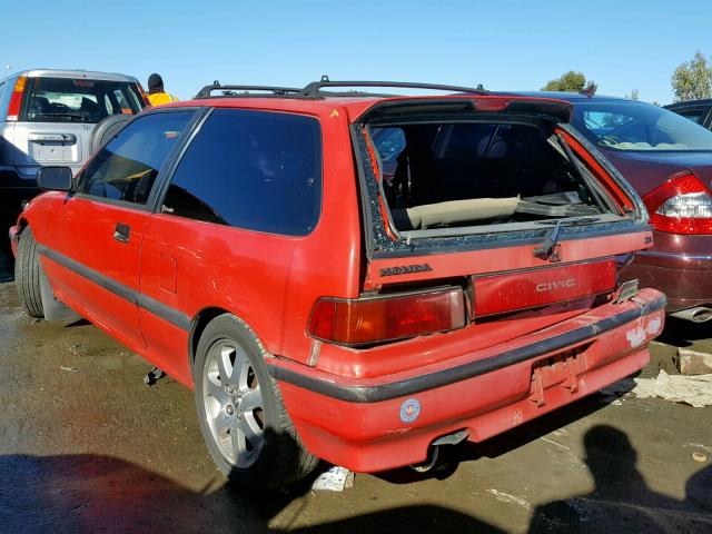 2HGED6452MH572483 - 1991 HONDA CIVIC DX RED photo 3