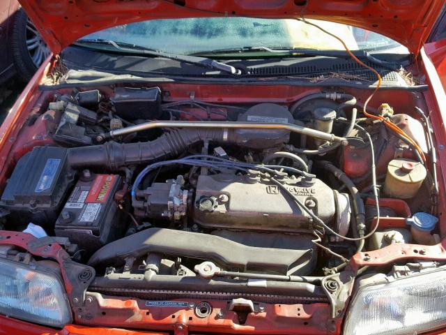 2HGED6452MH572483 - 1991 HONDA CIVIC DX RED photo 7