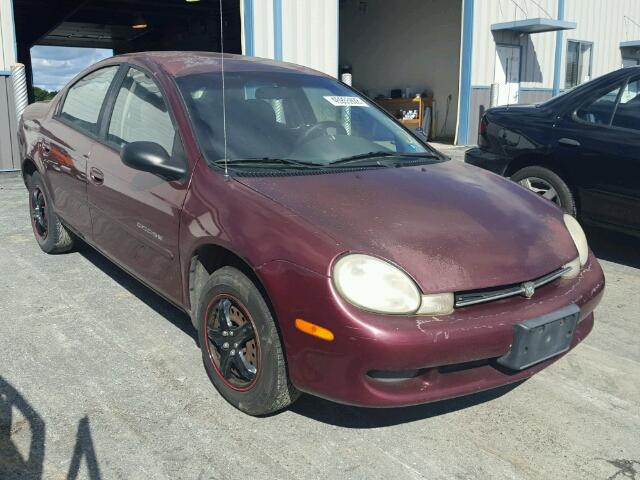 1B3ES46C21D112643 - 2001 DODGE NEON SE BURGUNDY photo 1