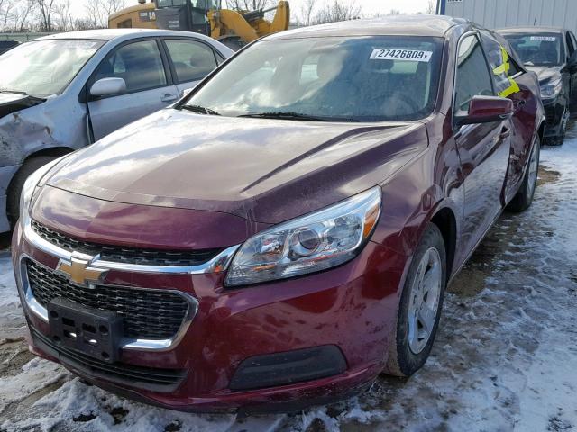 1G11C5SL1FF311046 - 2015 CHEVROLET MALIBU 1LT MAROON photo 2