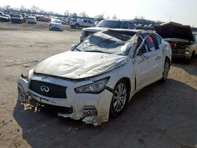 JN1BV7AR4EM690967 - 2014 INFINITI Q50 BASE WHITE photo 2