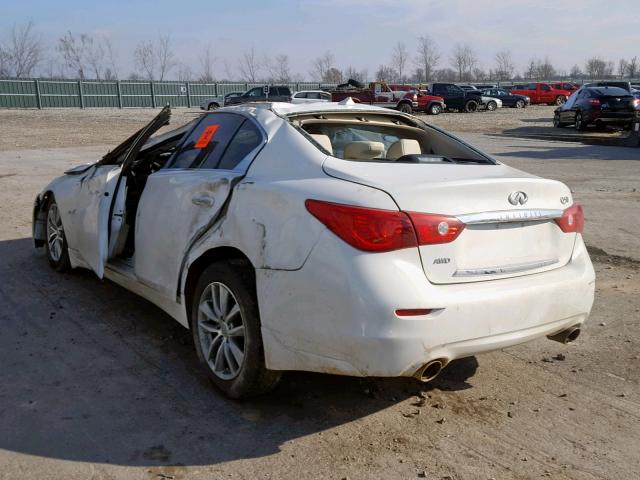 JN1BV7AR4EM690967 - 2014 INFINITI Q50 BASE WHITE photo 3