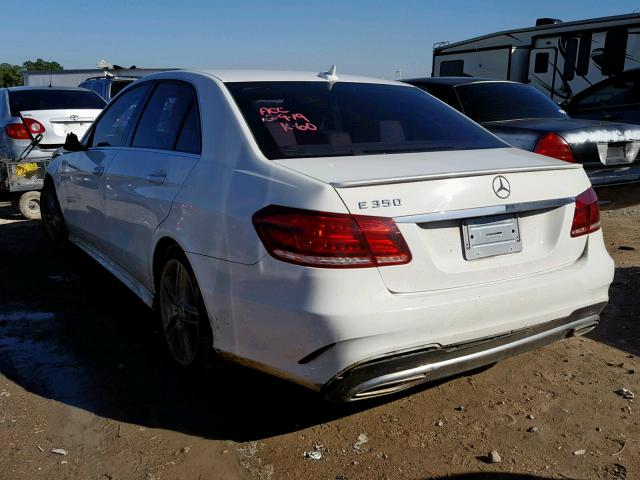 WDDHF5KB1EA880453 - 2014 MERCEDES-BENZ E 350 WHITE photo 3