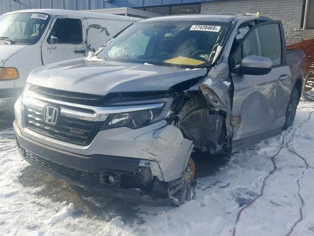 5FPYK3F19KB018135 - 2019 HONDA RIDGELINE SILVER photo 2