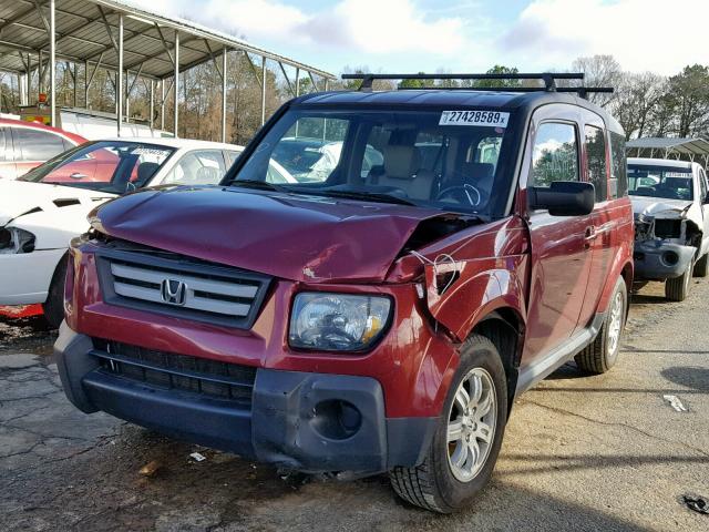 5J6YH18758L014290 - 2008 HONDA ELEMENT EX RED photo 2