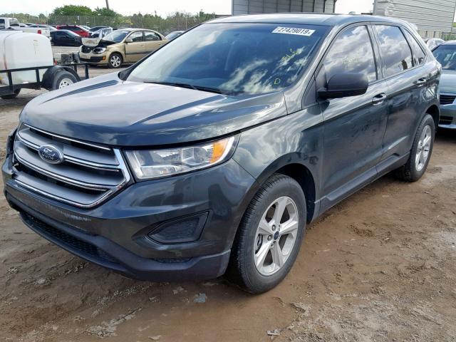 2FMTK3G89FBC02150 - 2015 FORD EDGE SE GREEN photo 2