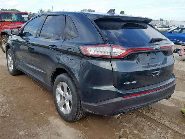 2FMTK3G89FBC02150 - 2015 FORD EDGE SE GREEN photo 3