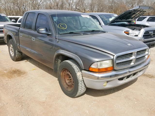 1D7HL48N54S589774 - 2004 DODGE DAKOTA QUA GRAY photo 1