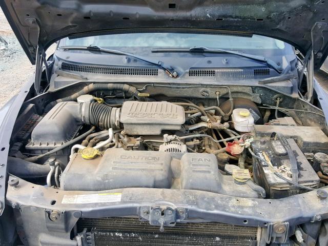 1D7HL48N54S589774 - 2004 DODGE DAKOTA QUA GRAY photo 7