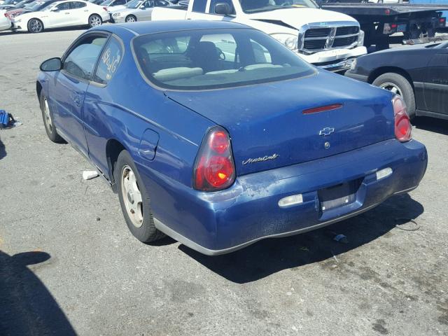 2G1WW12E239131604 - 2003 CHEVROLET MONTE CARL 蓝色 照片 3