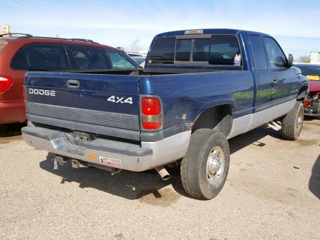 1B7KF23W61J121565 - 2001 DODGE RAM 2500 BLUE photo 4